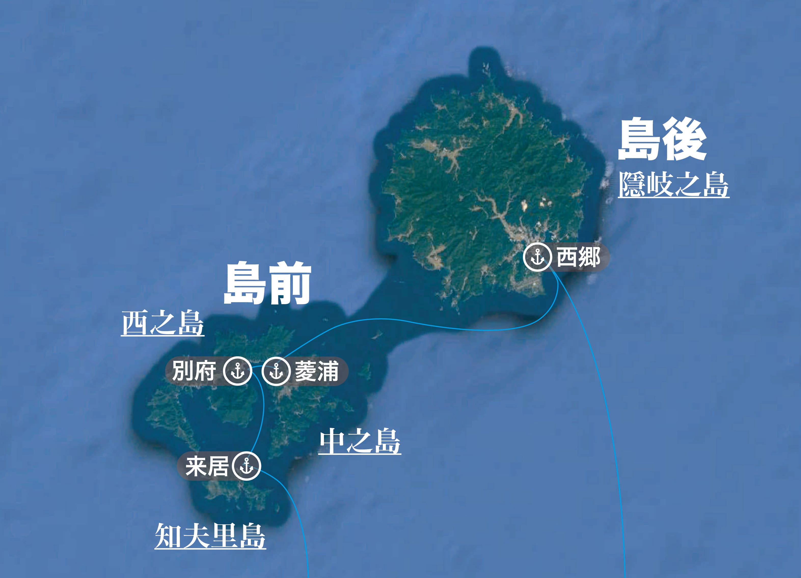 隱岐諸島港口地圖
